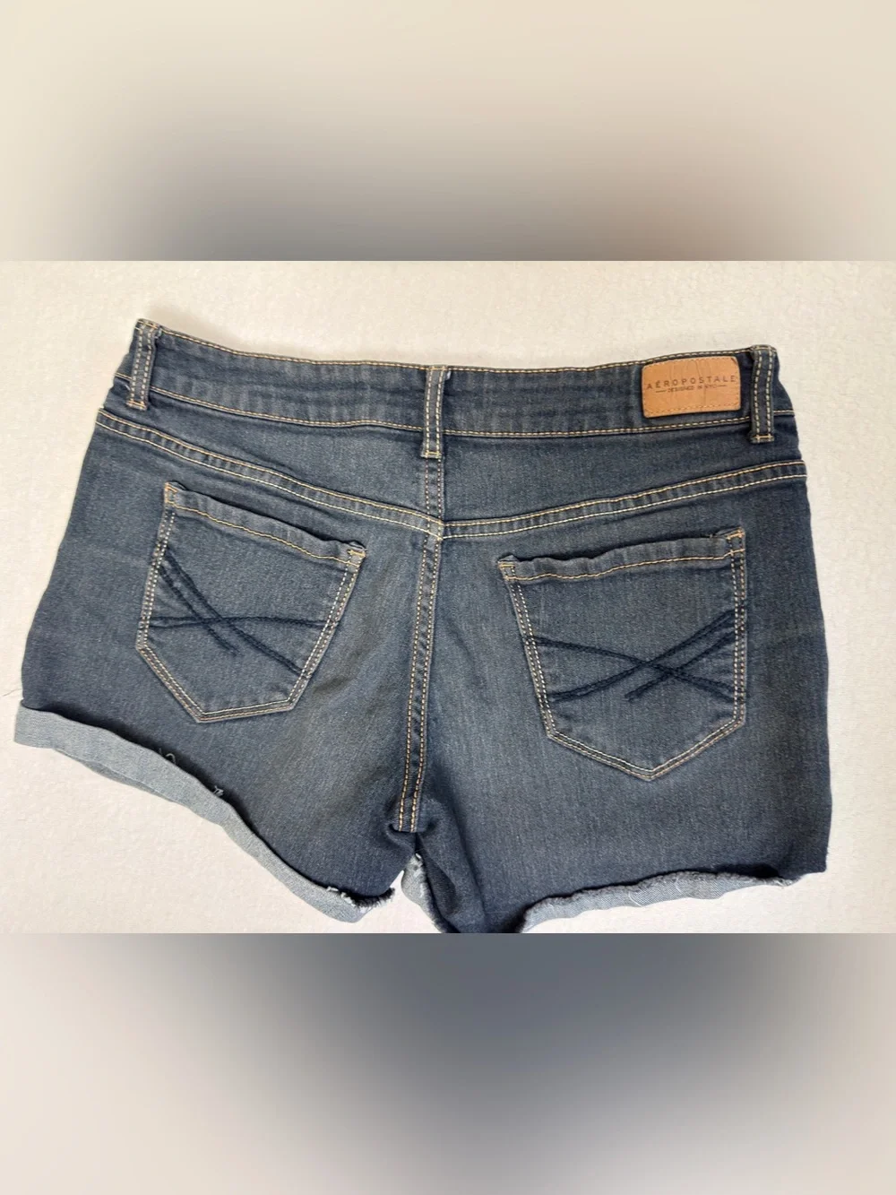 Aeropostale Midi Stretch Denim Shorts Sz 4